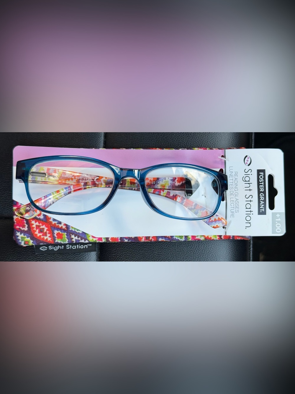 Foster Grant Sight Station Makayla NVY Reading Glasses +1.00 Makayla NVY Blue